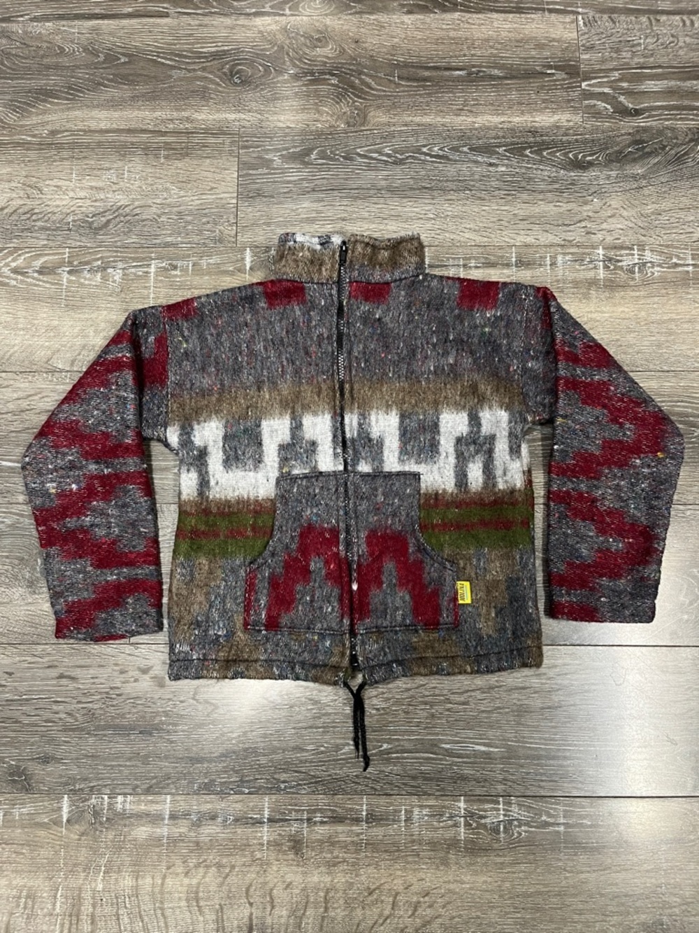 Vintage Youth Molina Indian Drawin zip jacket size 4-6 medium NWOT